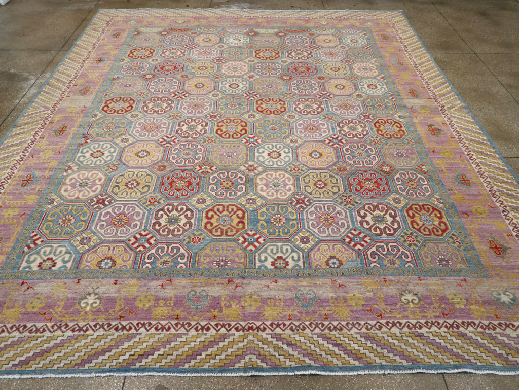 Contemporary East Turkestan Khotan Large Room Size Carpet, No.30930 - Gss