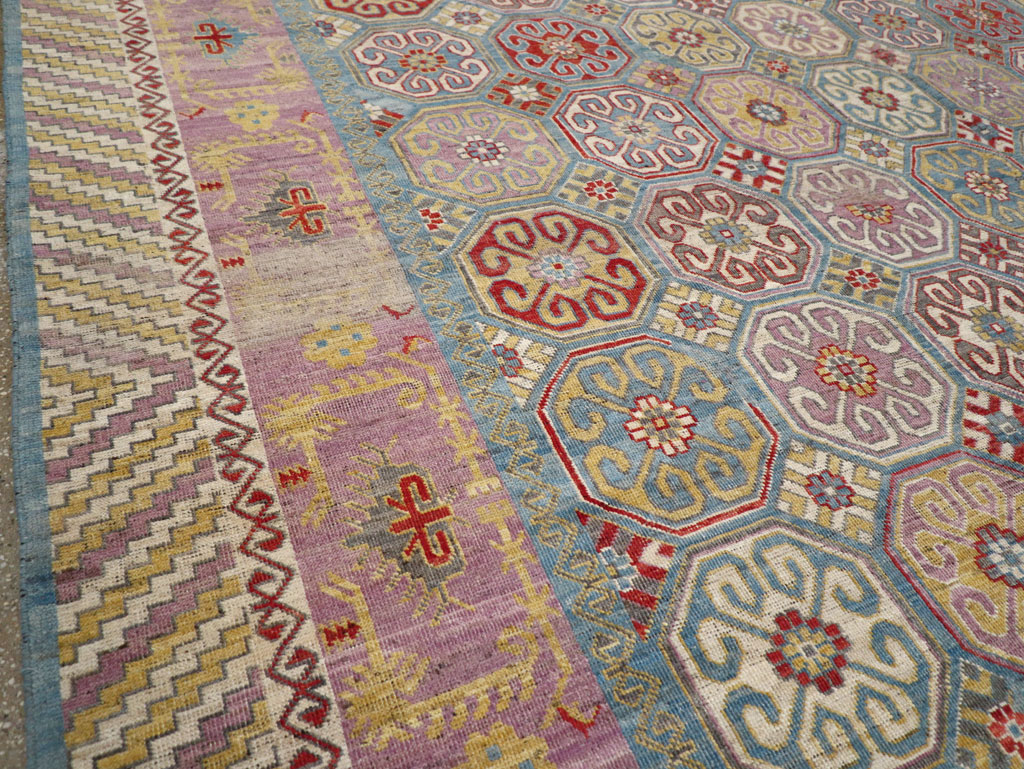 Contemporary East Turkestan Khotan Large Room Size Carpet, No.30930 - Gss