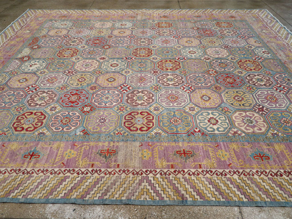 Contemporary East Turkestan Khotan Large Room Size Carpet, No.30930 - Gss