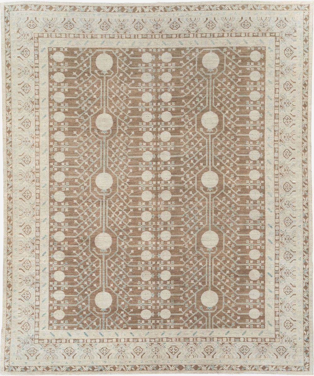 Contemporary East Turkestan Khotan Large Room Size Carpet, No.30933 - Gss
