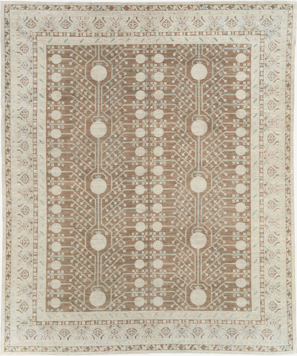 Contemporary East Turkestan Khotan Large Room Size Carpet, No.30933 - Gss