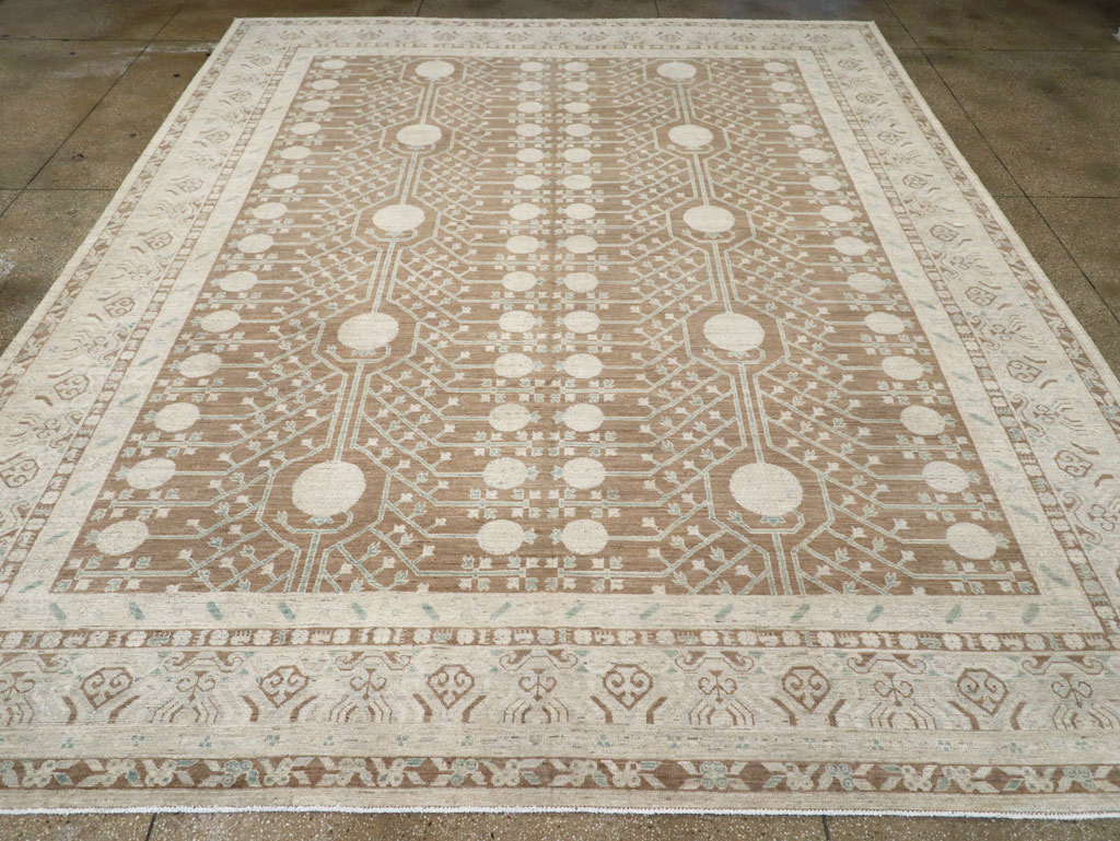 Contemporary East Turkestan Khotan Large Room Size Carpet, No.30933 - Gss