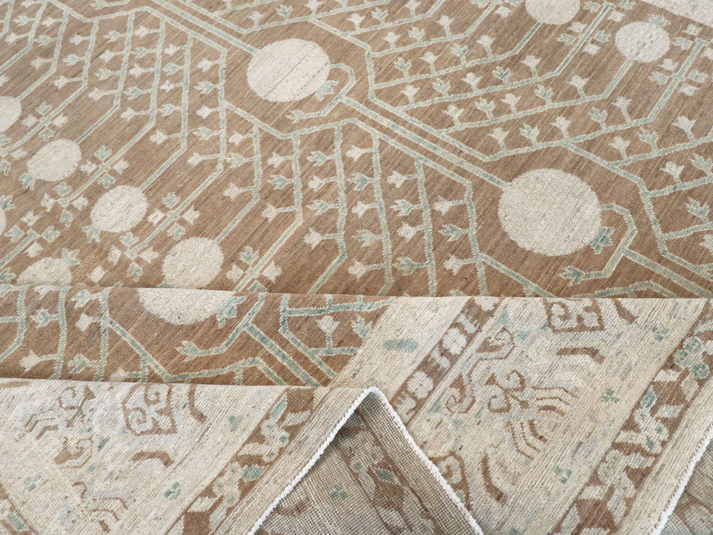 Contemporary East Turkestan Khotan Large Room Size Carpet, No.30933 - Gss