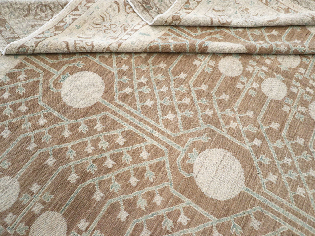 Contemporary East Turkestan Khotan Large Room Size Carpet, No.30933 - Gss