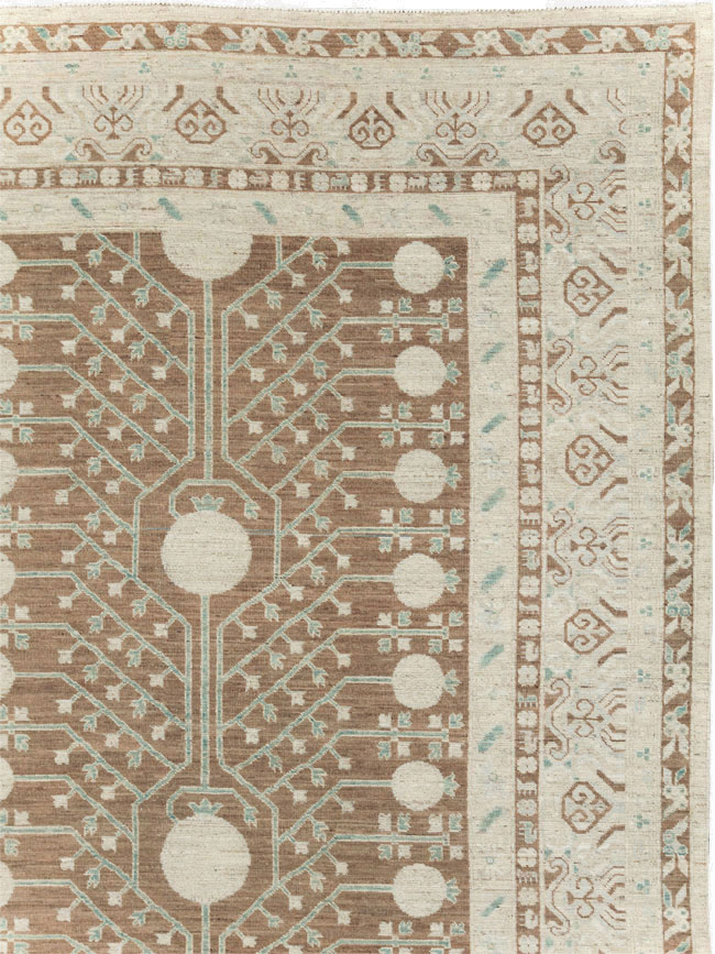 Modern East Turkestan Khotan Large Room Size Carpet, No.30934 - Gss
