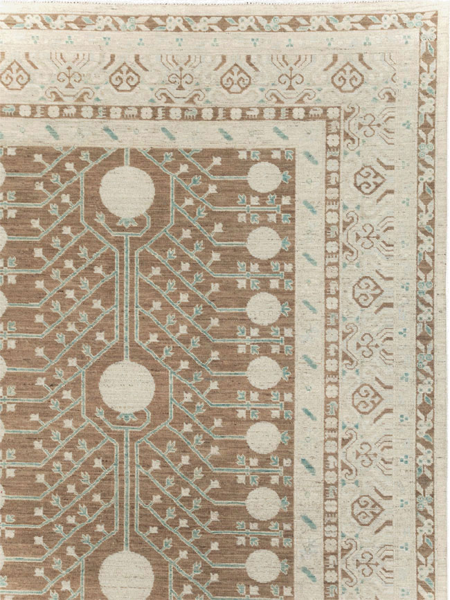 Modern East Turkestan Khotan Large Room Size Carpet, No.30934 - Gss