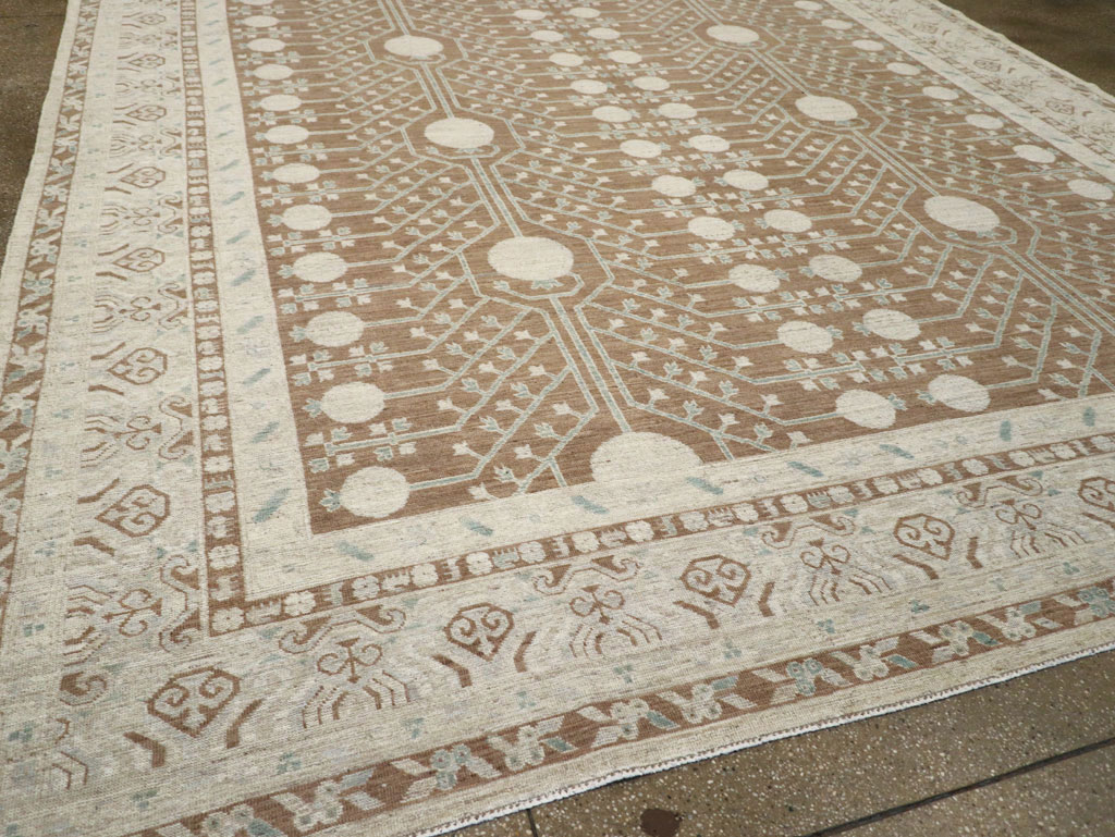 Modern East Turkestan Khotan Large Room Size Carpet, No.30934 - Gss