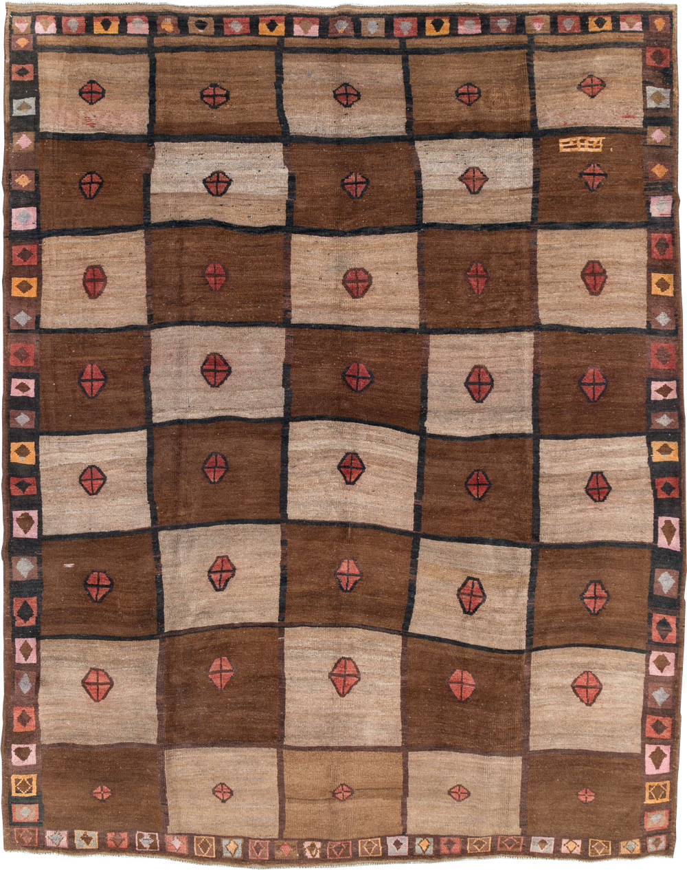 Vintage Turkish Anatolian Tribal Room Size Carpet, No.30938 - Gss