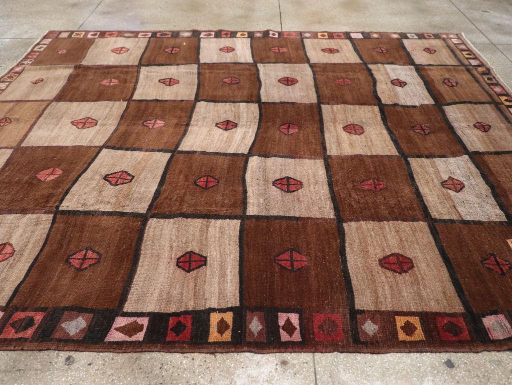 Vintage Turkish Anatolian Tribal Room Size Carpet, No.30938 - Gss