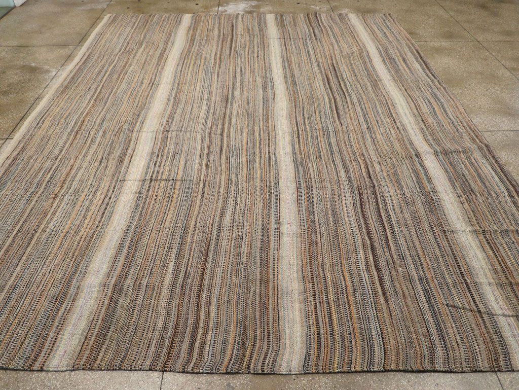 Modern Turkish Flatweave Room Size Carpet, No.30947 - Gss