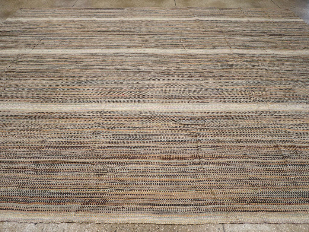 Modern Turkish Flatweave Room Size Carpet, No.30947 - Gss