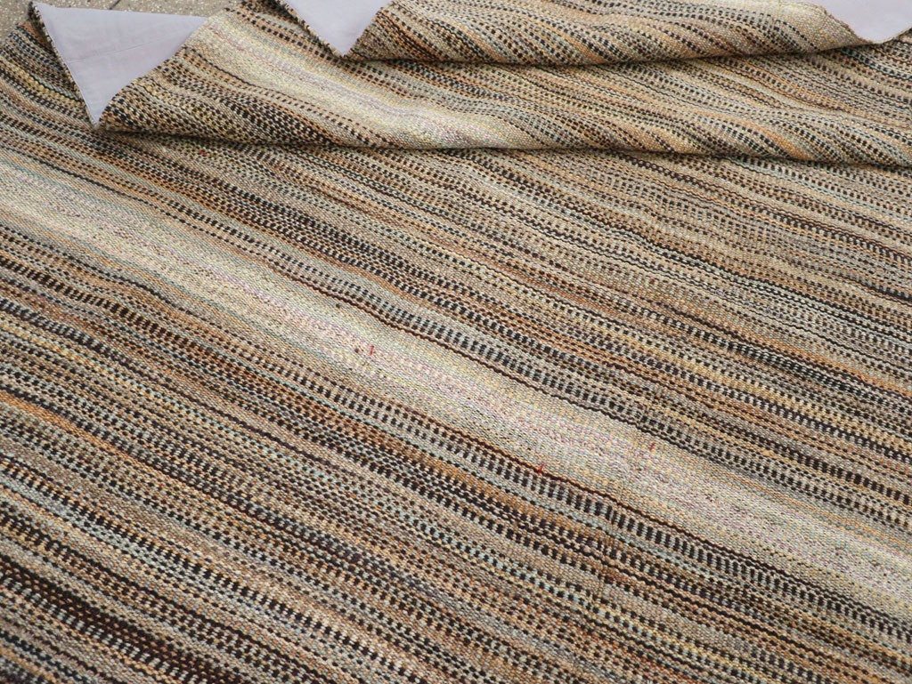 Modern Turkish Flatweave Room Size Carpet, No.30947 - Gss