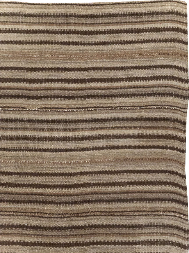 Vintage Turkish Flatweave Kilim Square Room Size Carpet, No.30949 - Gss