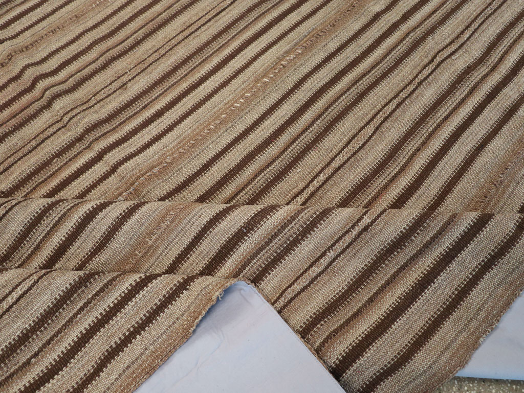 Vintage Turkish Flatweave Kilim Square Room Size Carpet, No.30949 - Gss