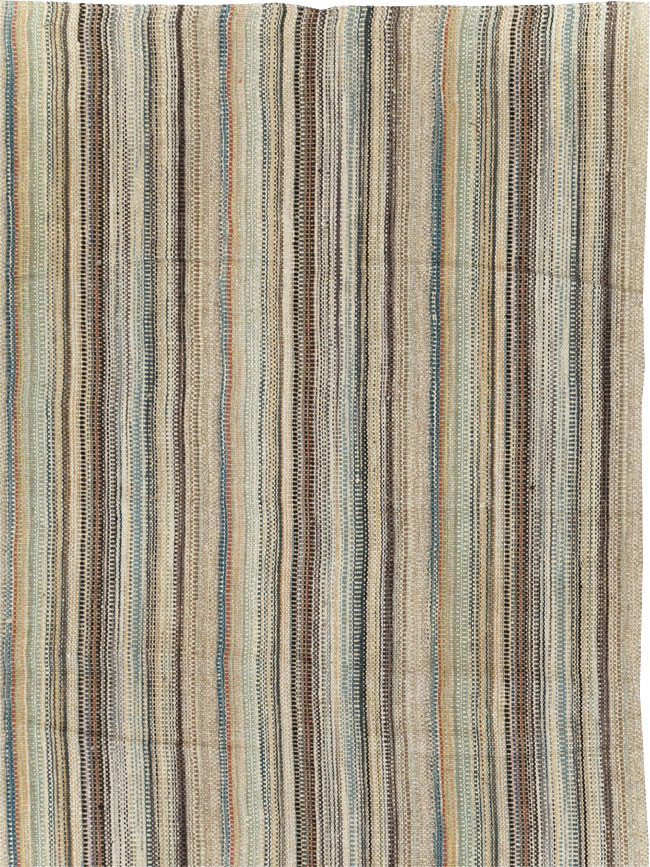 Modern Turkish Flatweave Room Size Carpet, No.30950 - Gss