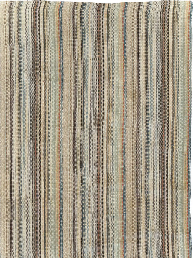 Modern Turkish Flatweave Room Size Carpet, No.30950 - Gss