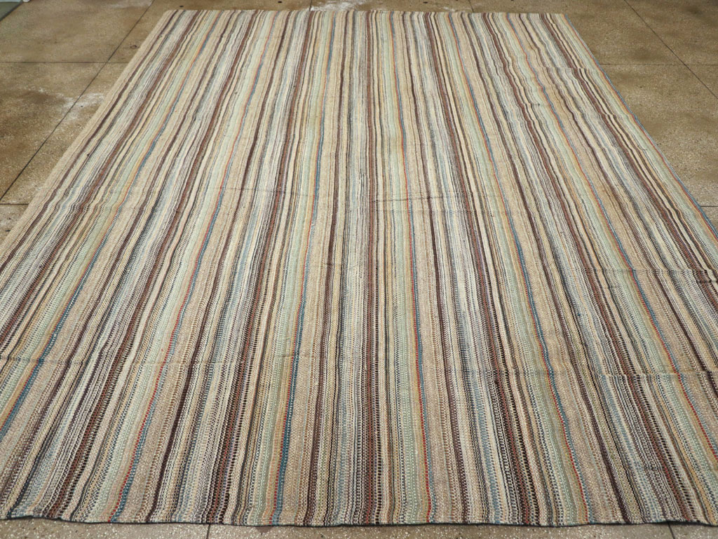 Modern Turkish Flatweave Room Size Carpet, No.30950 - Gss