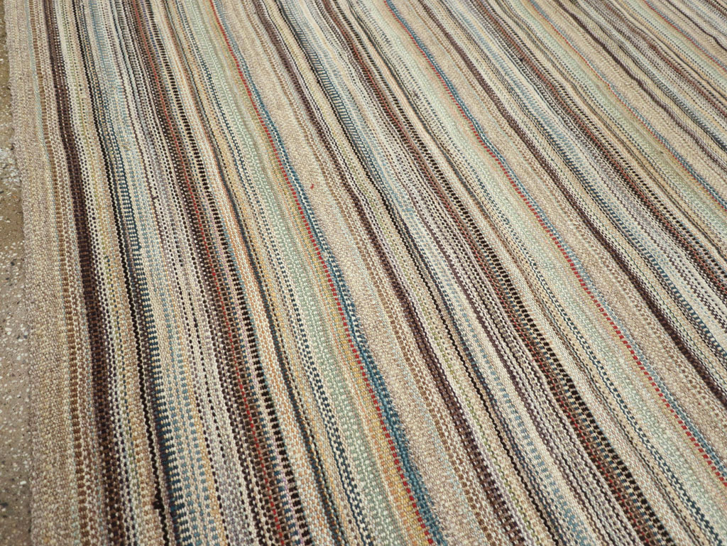 Modern Turkish Flatweave Room Size Carpet, No.30950 - Gss