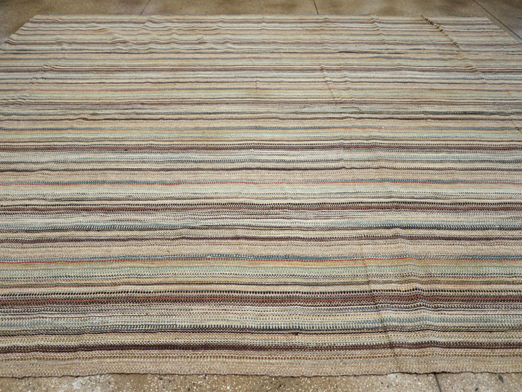 Modern Turkish Flatweave Room Size Carpet, No.30950 - Gss