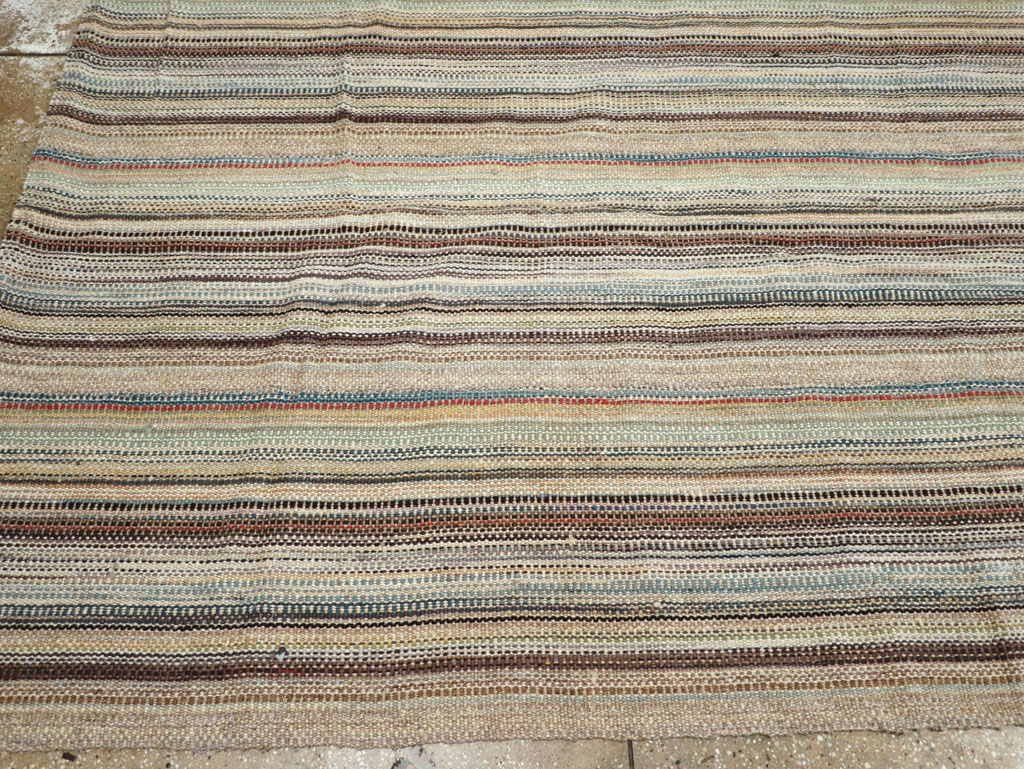 Modern Turkish Flatweave Room Size Carpet, No.30950 - Gss