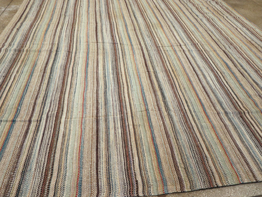 Modern Turkish Flatweave Room Size Carpet, No.30950 - Gss