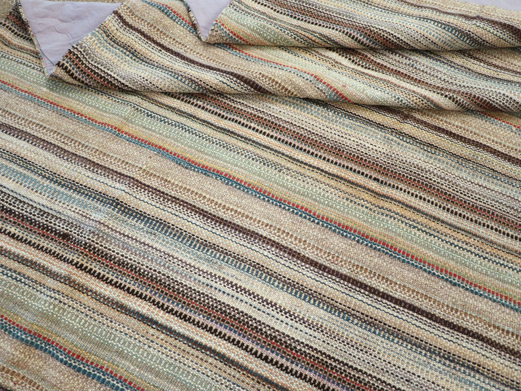 Modern Turkish Flatweave Room Size Carpet, No.30950 - Gss