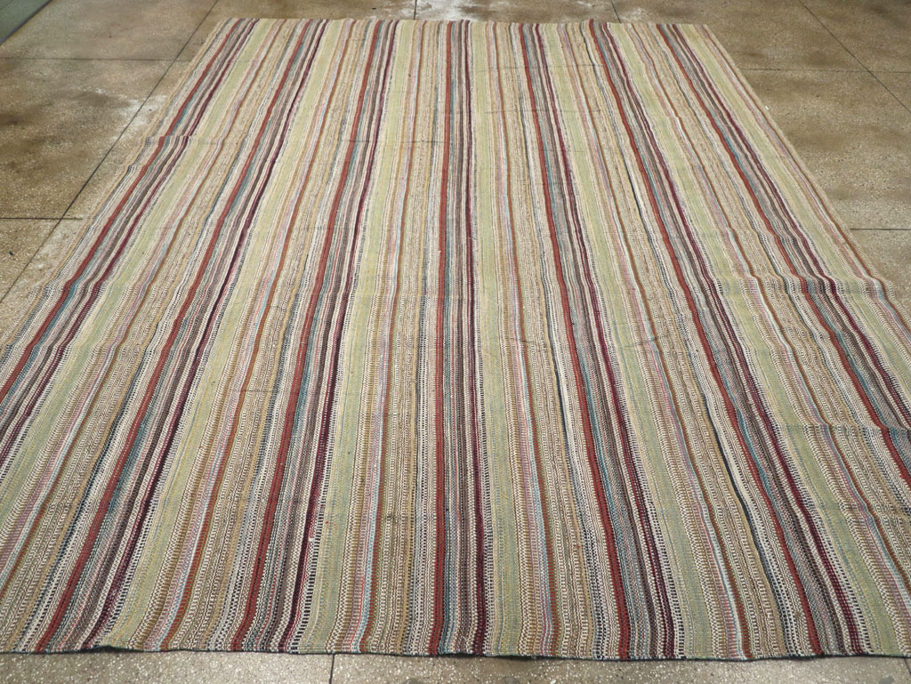 Modern Turkish Flatweave Room Size Carpet, No.30951 - Gss