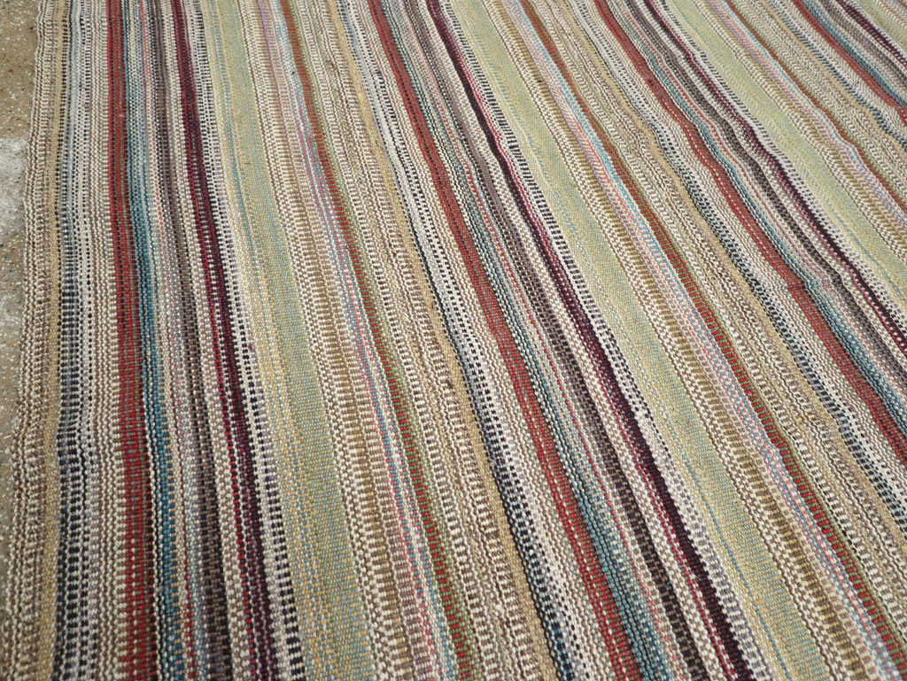 Modern Turkish Flatweave Room Size Carpet, No.30951 - Gss