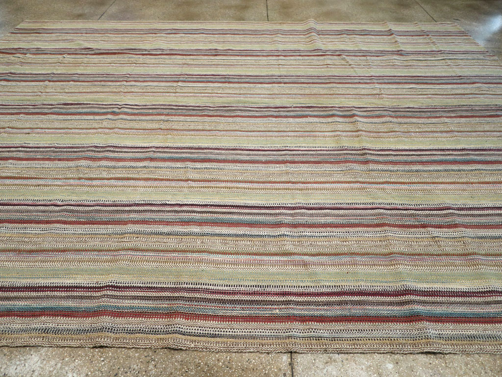 Modern Turkish Flatweave Room Size Carpet, No.30951 - Gss