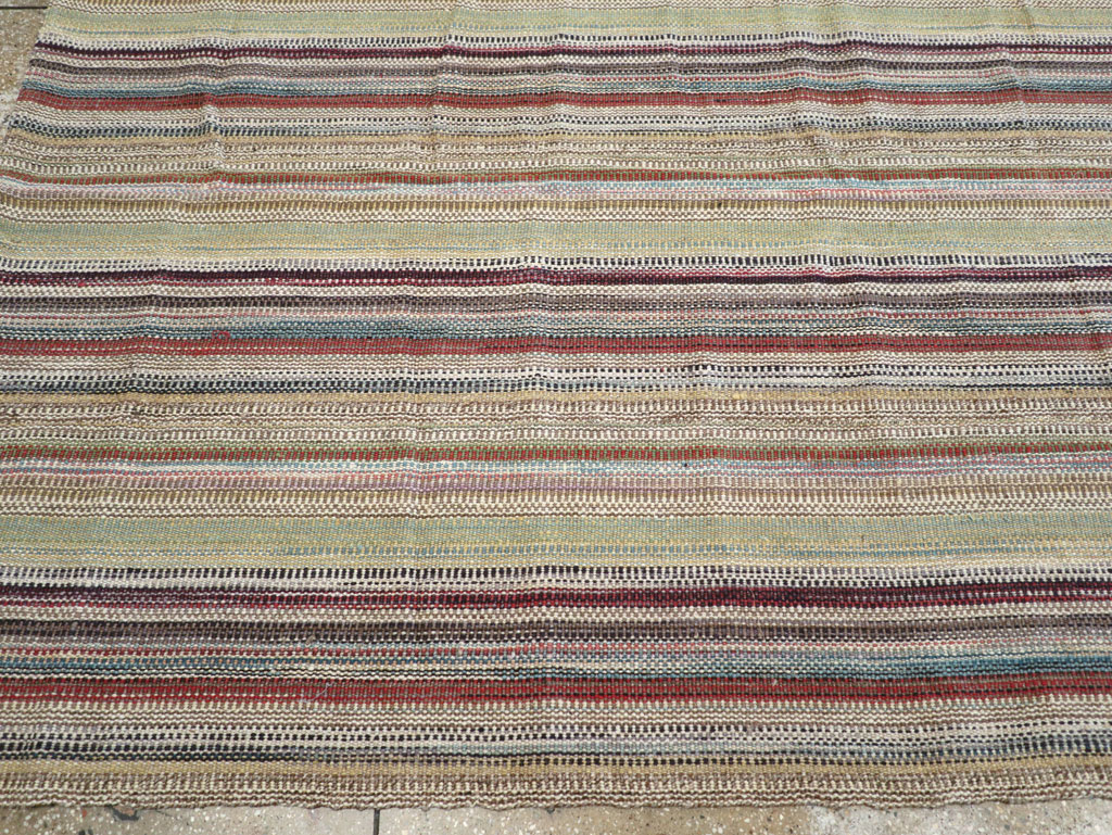 Modern Turkish Flatweave Room Size Carpet, No.30951 - Gss