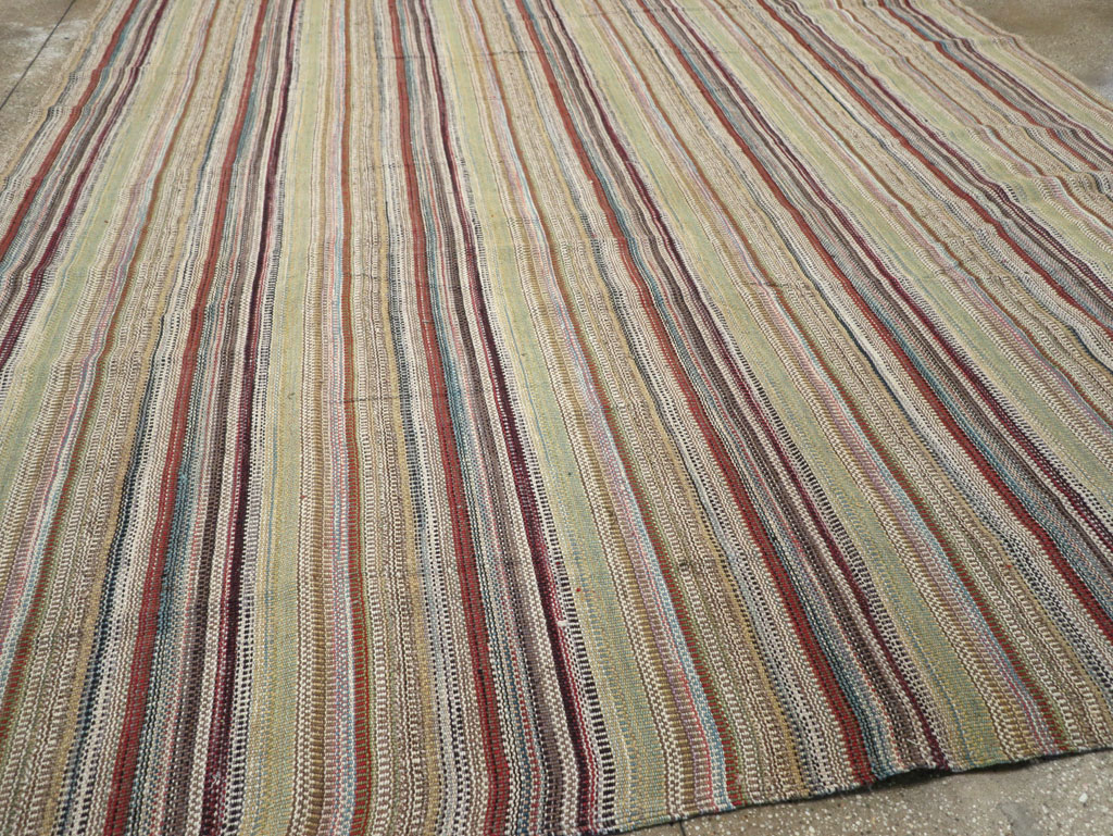 Modern Turkish Flatweave Room Size Carpet, No.30951 - Gss