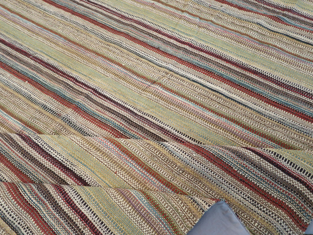 Modern Turkish Flatweave Room Size Carpet, No.30951 - Gss