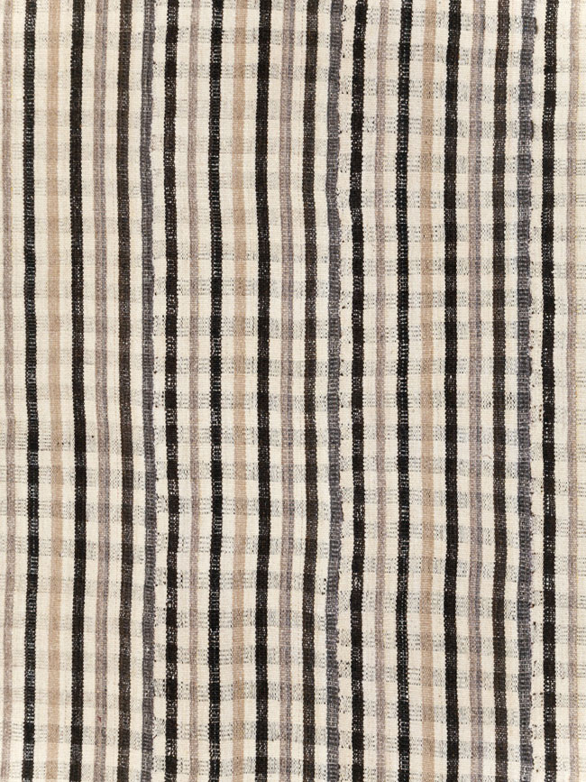 Vintage Persian Plaid Flatweave Kilim Room Size Carpet, No.30952 - Gss