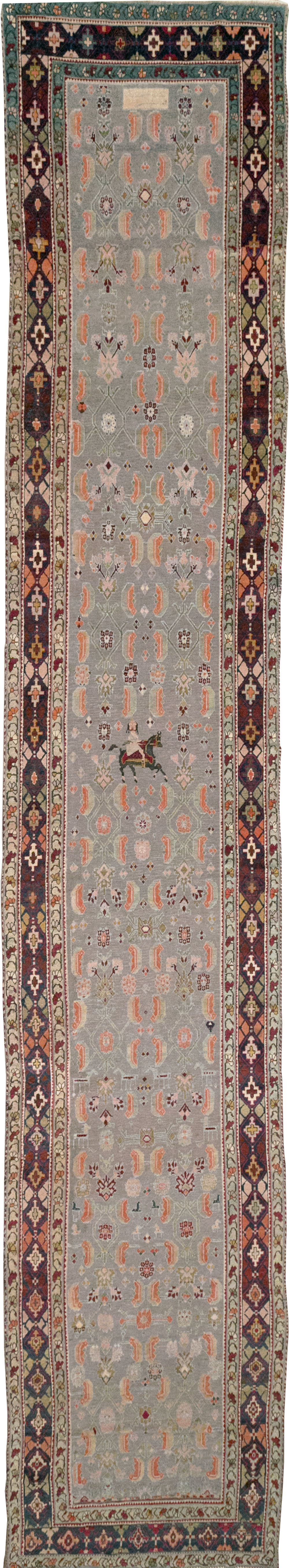 Antique Caucasian Karabagh Wide Gallery Runner, No.30954 - Gss