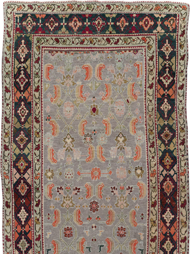 Antique Caucasian Karabagh Wide Gallery Runner, No.30954 - Gss