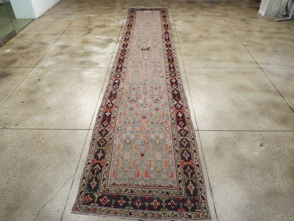 Antique Caucasian Karabagh Wide Gallery Runner, No.30954 - Gss