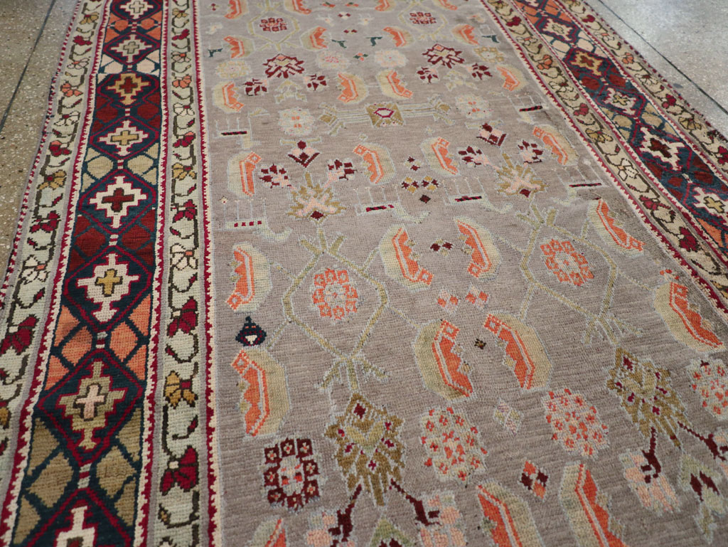 Antique Caucasian Karabagh Wide Gallery Runner, No.30954 - Gss