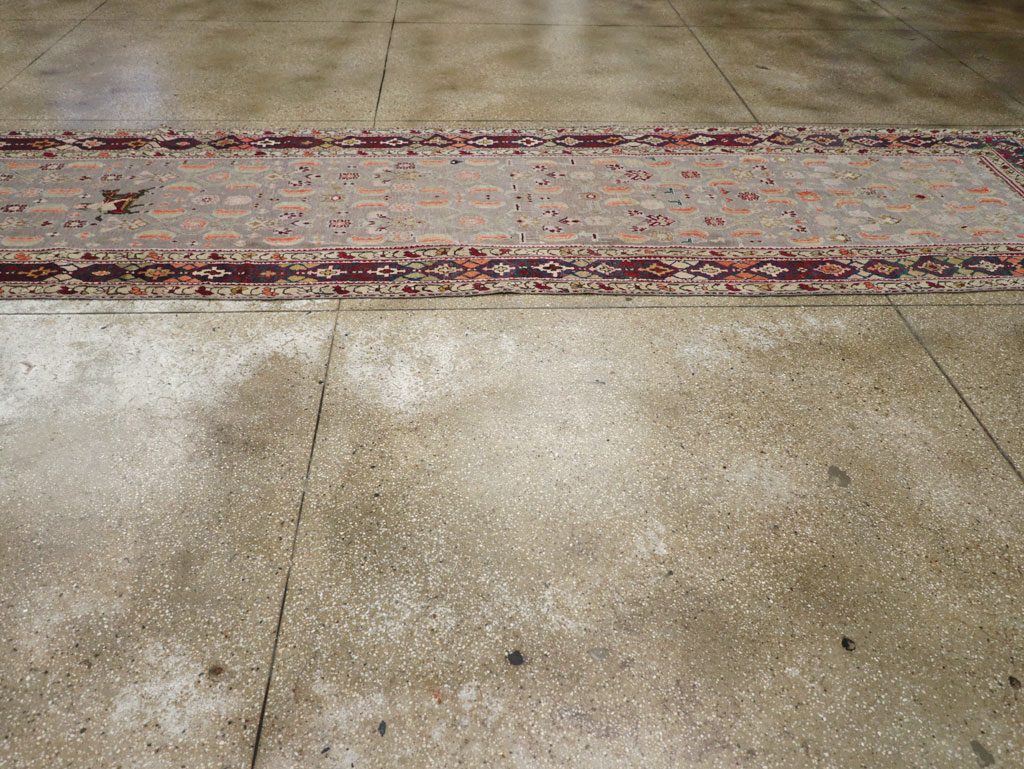 Antique Caucasian Karabagh Wide Gallery Runner, No.30954 - Gss