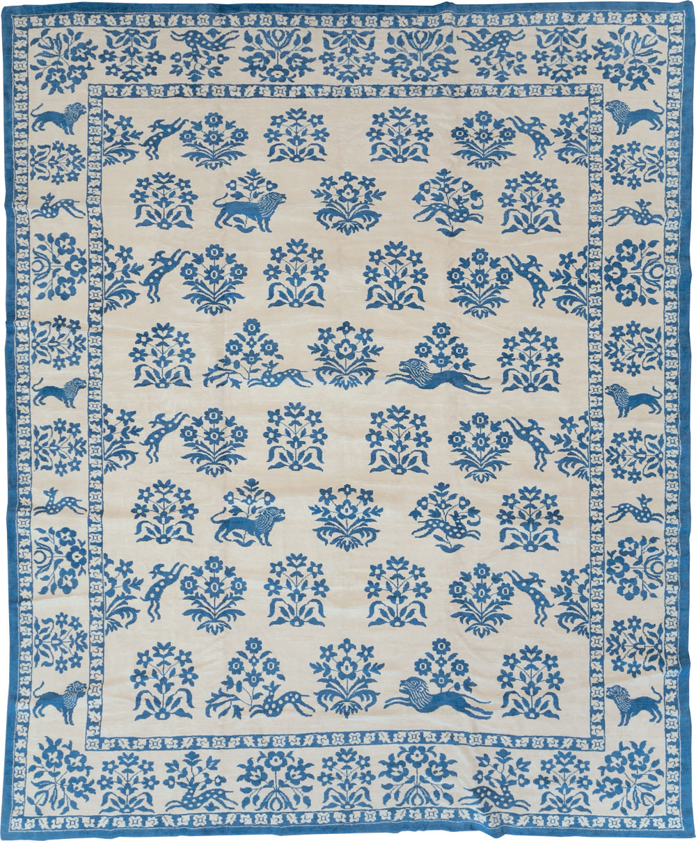 Vintage Indian Cotton Agra Large Room Size Carpet, No.30957 - Gss