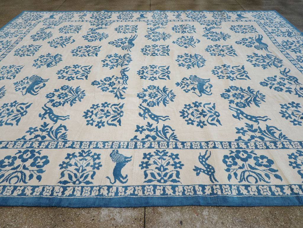 Vintage Indian Cotton Agra Large Room Size Carpet, No.30957 - Gss