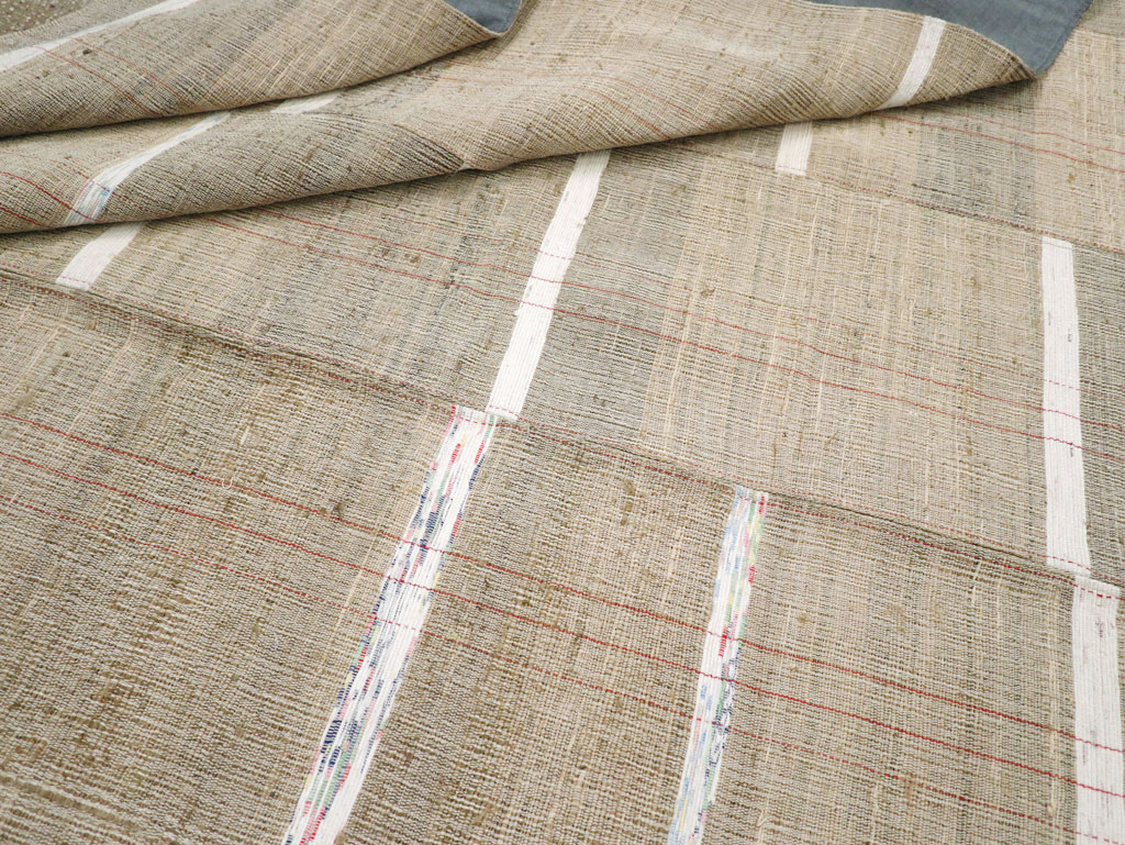 Contemporary Turkish Flatweave Kilim Room Size Carpet, No.30962 - Gss