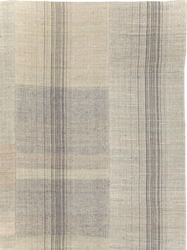 Vintage Turkish Flatweave Kilim Room Size Carpet, No.30963 - Gss