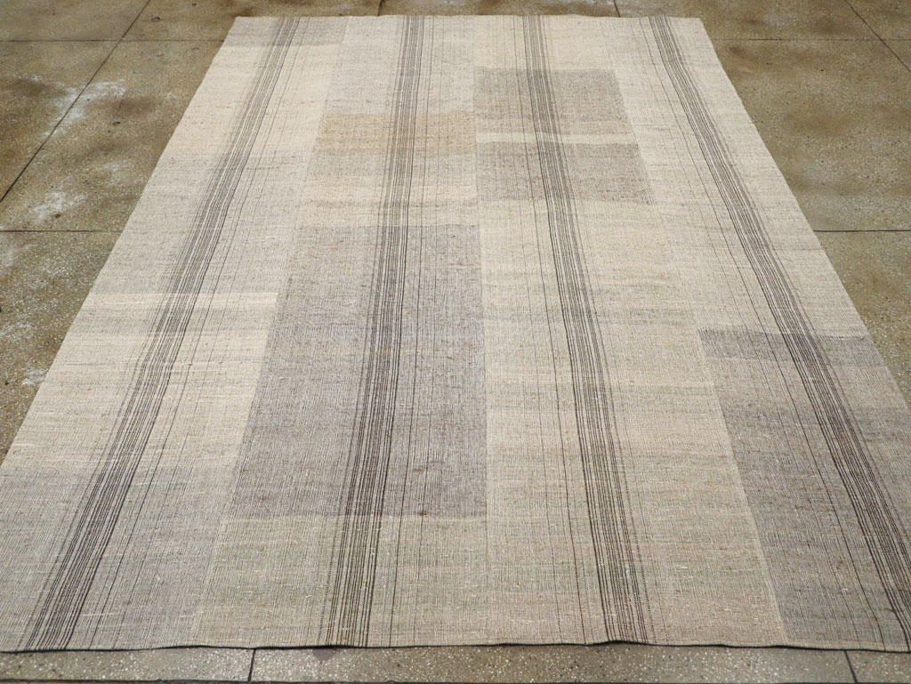 Vintage Turkish Flatweave Kilim Room Size Carpet, No.30963 - Gss