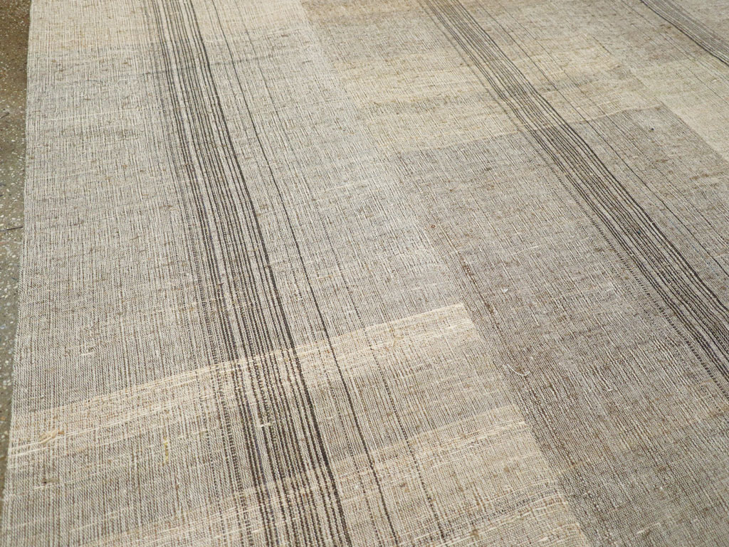 Vintage Turkish Flatweave Kilim Room Size Carpet, No.30963 - Gss