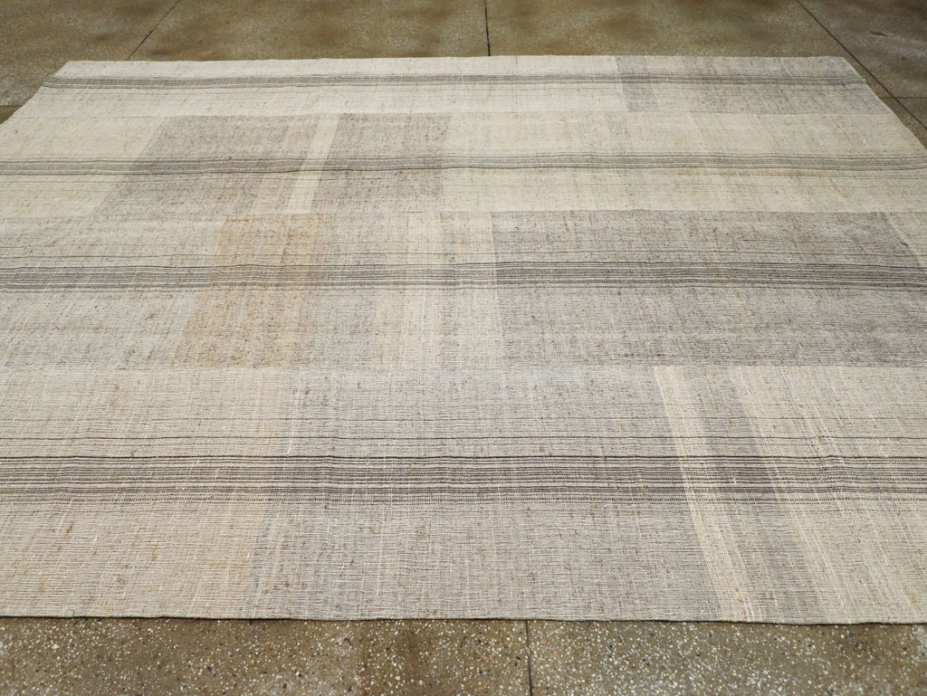 Vintage Turkish Flatweave Kilim Room Size Carpet, No.30963 - Gss