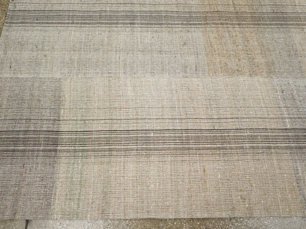 Vintage Turkish Flatweave Kilim Room Size Carpet, No.30963 - Gss