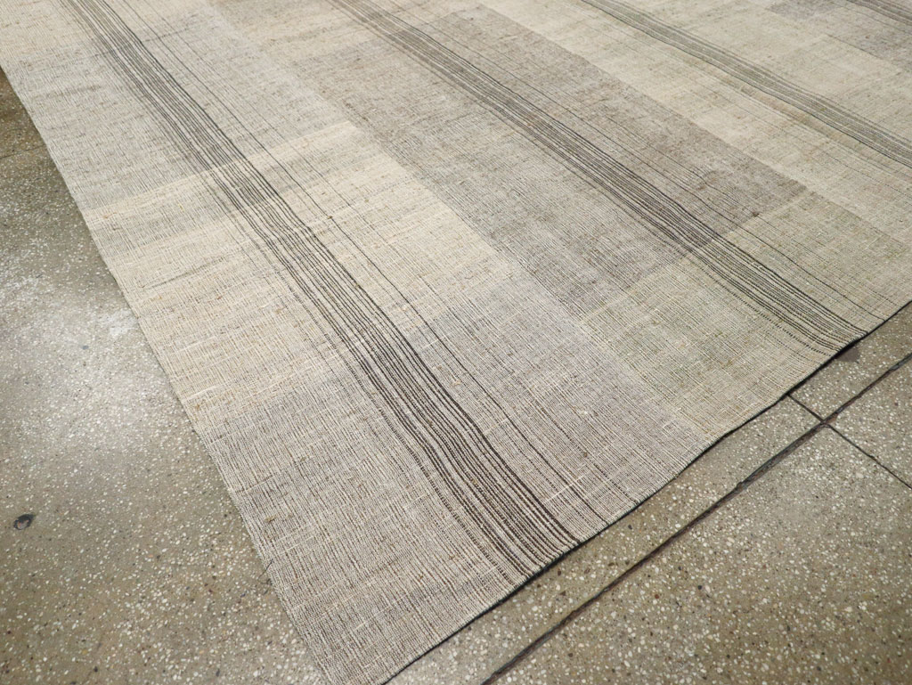 Vintage Turkish Flatweave Kilim Room Size Carpet, No.30963 - Gss