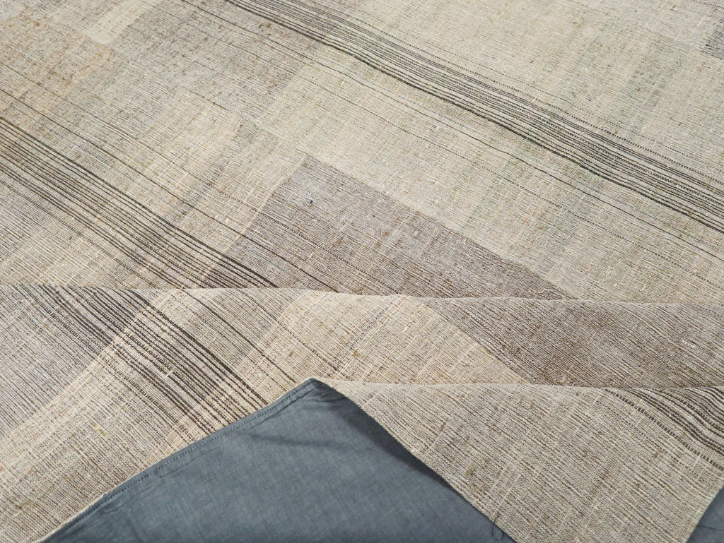 Vintage Turkish Flatweave Kilim Room Size Carpet, No.30963 - Gss