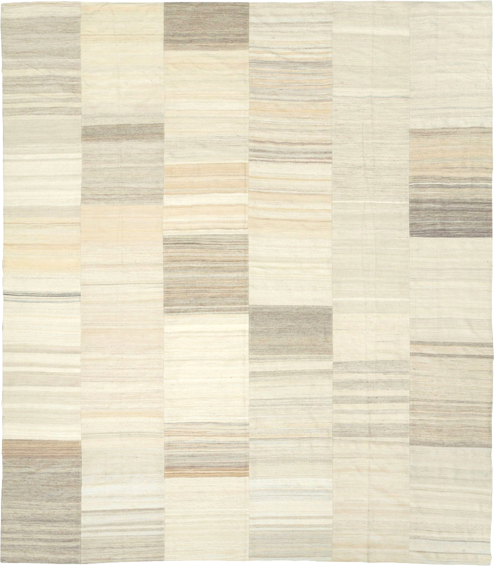 Modern Turkish Flatweave Kilim Large Room Size Carpet, No.30967 - Gss