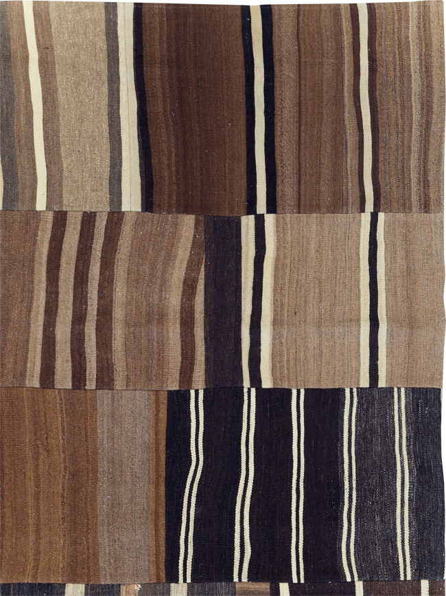 Modern Turkish Patchwork Flatweave Kilim, No.30970 - Gss